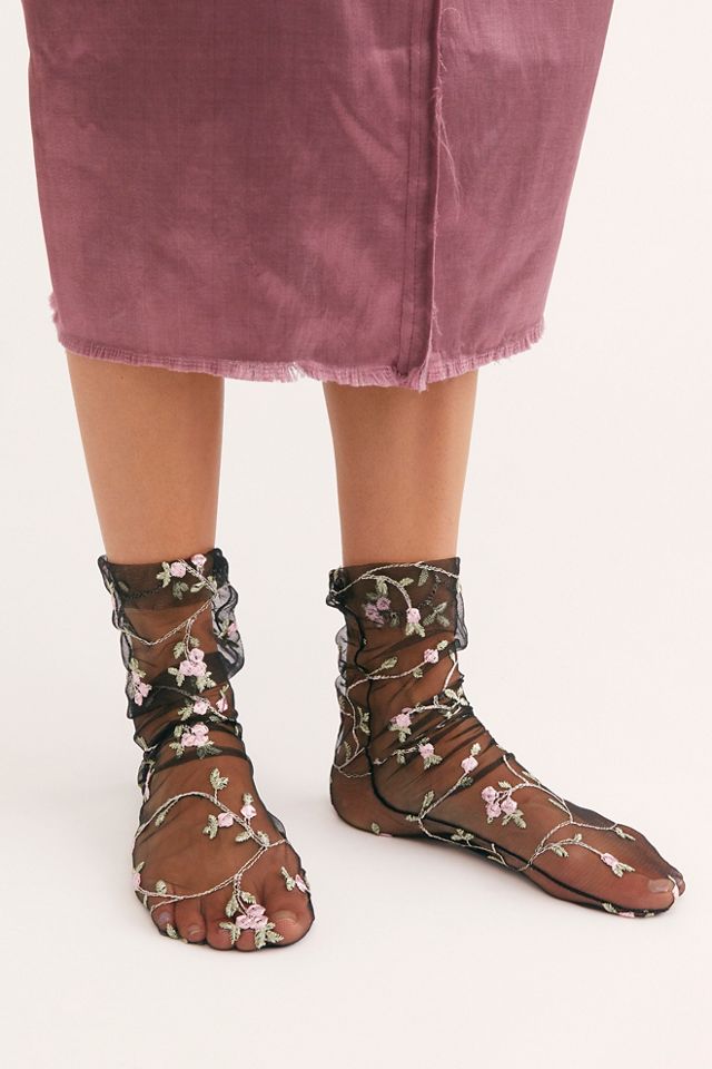 Spring Fling Sheer Socks #1