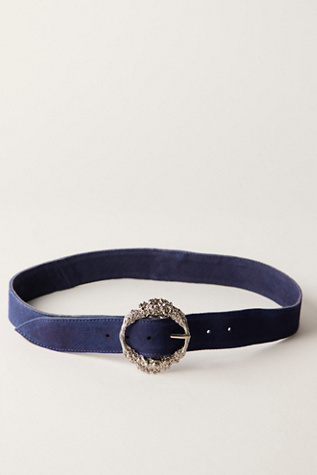 Sabine Suede Belt by FP Collection at Free People in Navy Baby, Size: XS/S