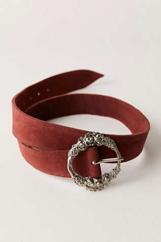 Sabine Suede Belt by FP Collection at Free People in Oxblood, Size: S/M