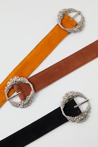 Sabine Suede Belt By FP Collection At Free People In Tangerine, Size: XS/S