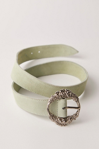 Sabine Suede Belt By FP Collection At Free People In Sweet Mint, Size: M/L