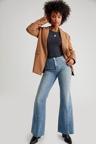 CRVY Wild Honey Denim at Free People in Open Range, Size: 35