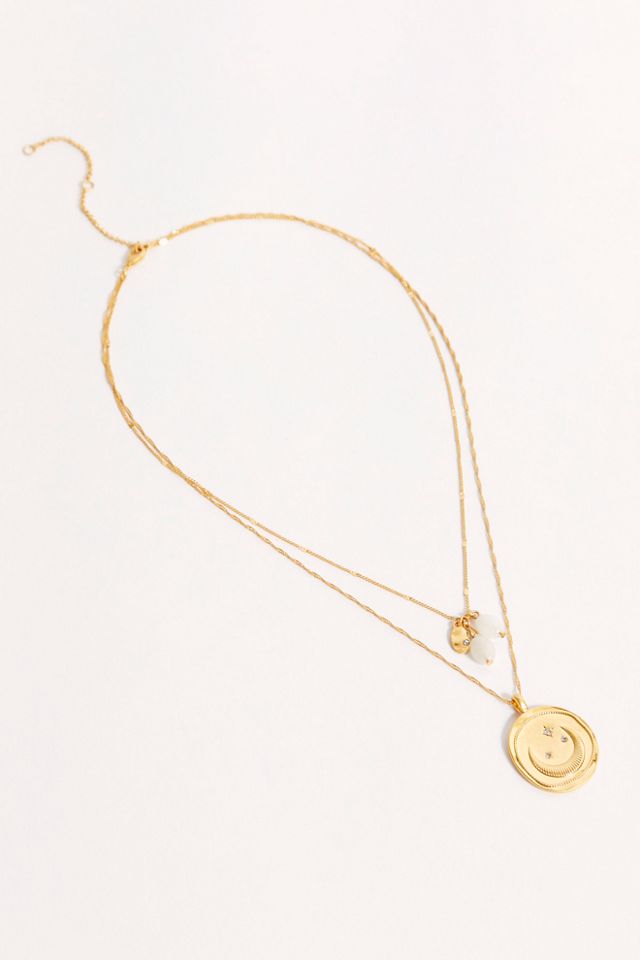 14k Gold Plate Coin Necklace #1