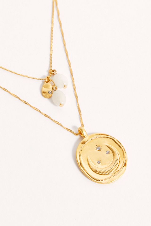 14k Gold Plate Coin Necklace #2