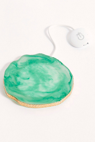 Crystal Wireless Charger at Free People in Green Stone