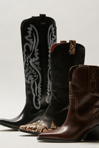 Finn Tall Western Boots by Jeffrey Campbell at Free People in Grey, Size: US 8