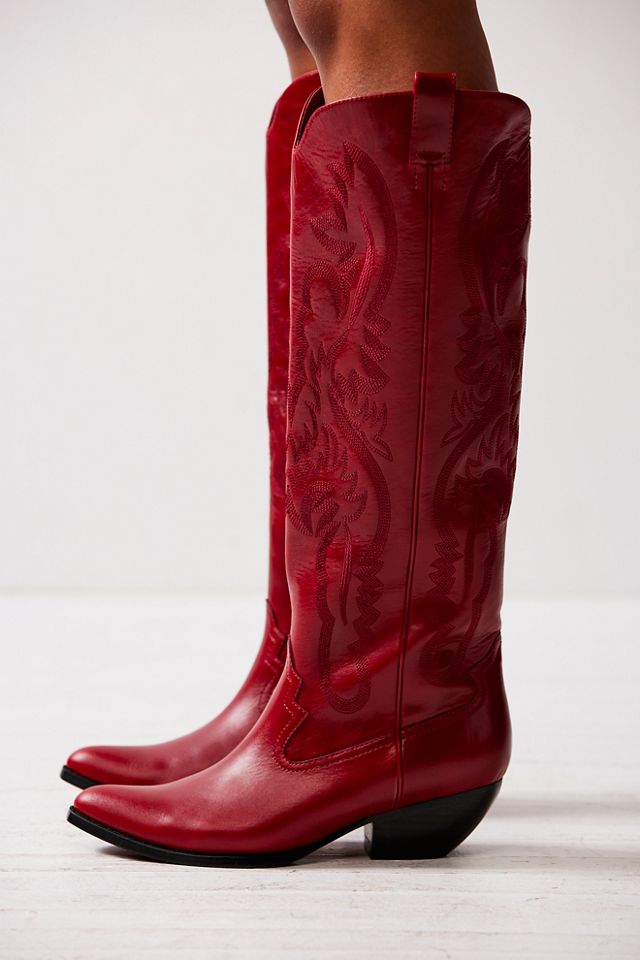 Free people hot sale red boots