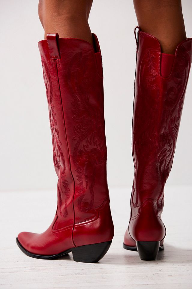 Free people outlet red boots