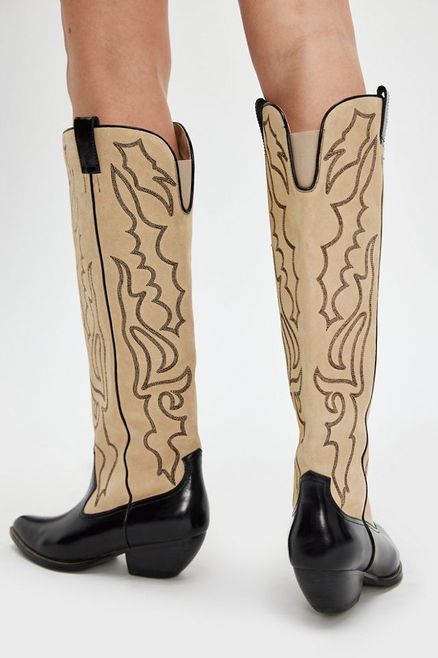 Bottes Ankle Boots Free People Taille 8 Marron En Cuir - Talon Bas Carré, Occasion
