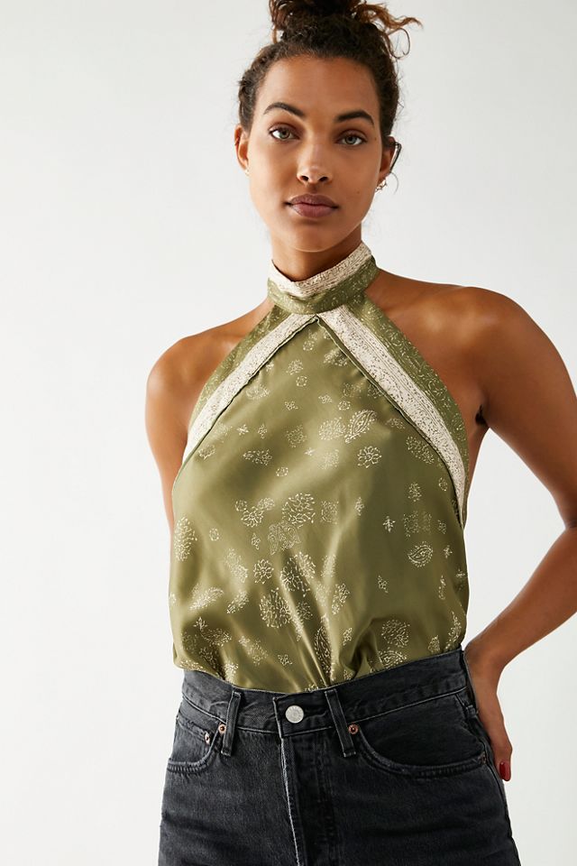 Free People Turnt Bodysuit In Copper