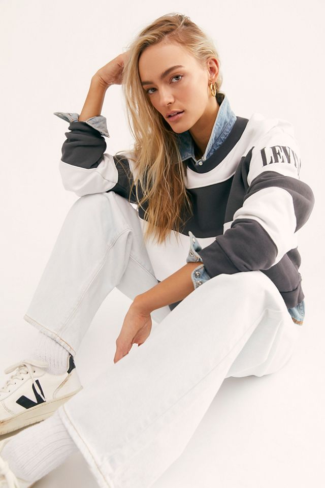 Levi's diana graphic sweatshirt in stripe new arrivals