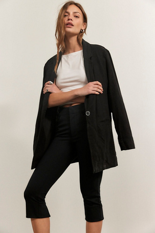 Beckett Boyfriend Blazer Jacket by We The Free at Free People in Black, Size: Small