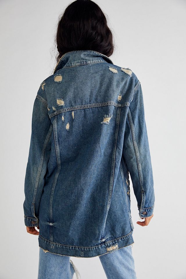 Blouson de camionneur long usé #2