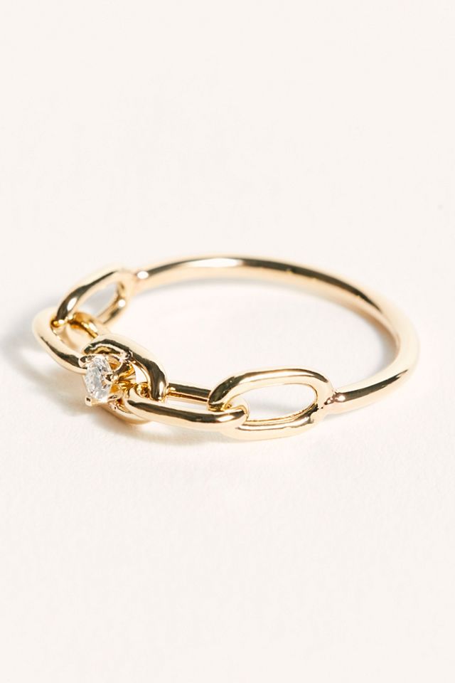 Zoe Chicco 14k Diamond Chain Ring #1