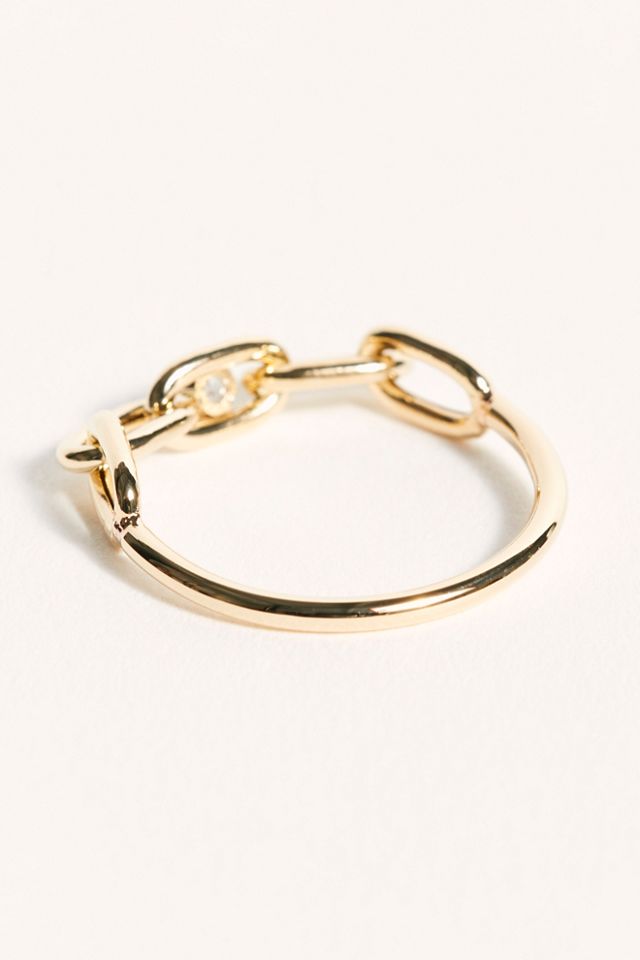 Zoe Chicco 14k Diamond Chain Ring #2