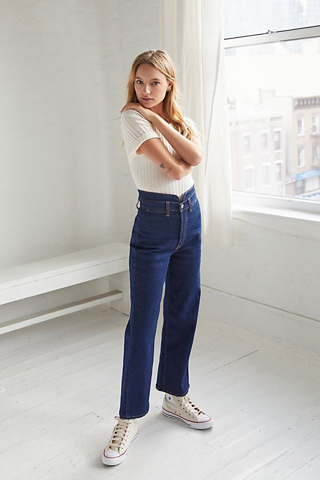 Levi's Tailored Ribcage Straight Leg Jeans | Free People