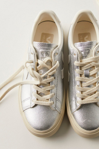 Veja Campo Trainers Shoe at Free People in Silver/White, Size: EU 36