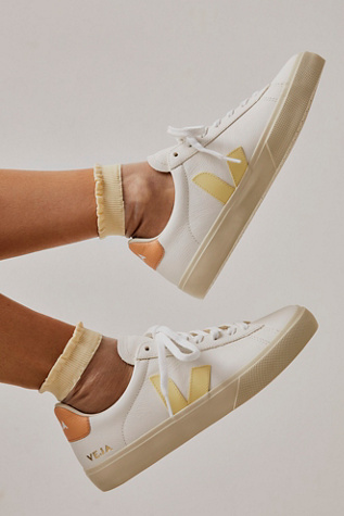 Veja Campo Sneakers In Extra White / Sun Peach