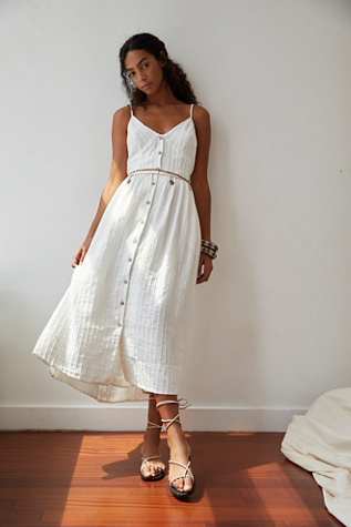 Free people white midi hot sale dress