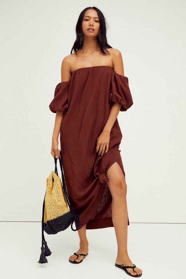 Vieques Off The Shoulder Midi Dress Free People UK