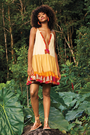 bohemian sunrise mini dress