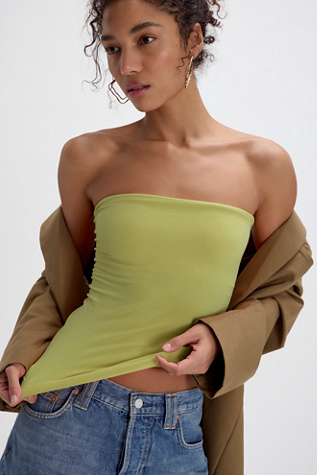 The Carrie Seamless Tube Top by Intimately at Free People in Ripe Banana, Size: XS/S