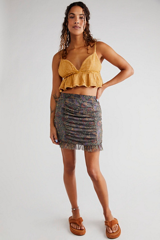 romi mesh mini skirt