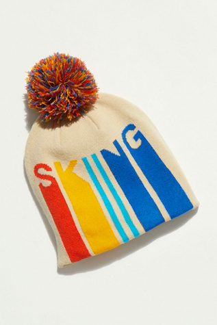 Free People Slope Stripe Pom Beanie Size OS NWT Free People Slope Stripe Pom Beanie OS | eBay main image 3