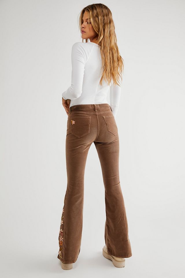 Farrah Embroidered Cord Jeans #1