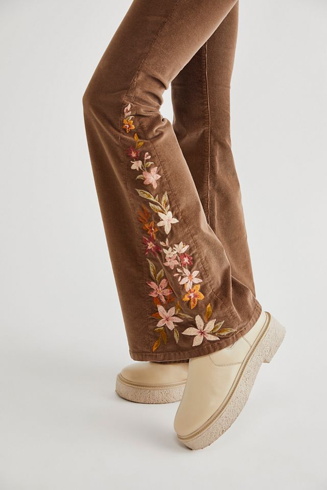 Farrah Embroidered Cord Jeans #2