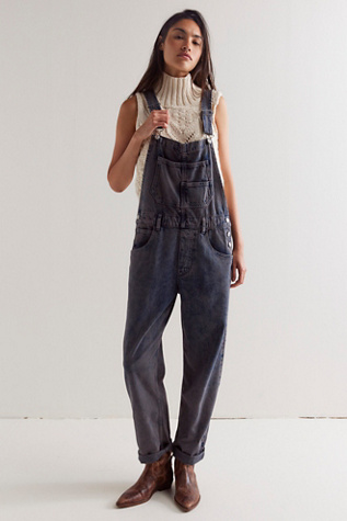 We The Free Ziggy Denim Overalls at Free People in City Fog, Size: Small