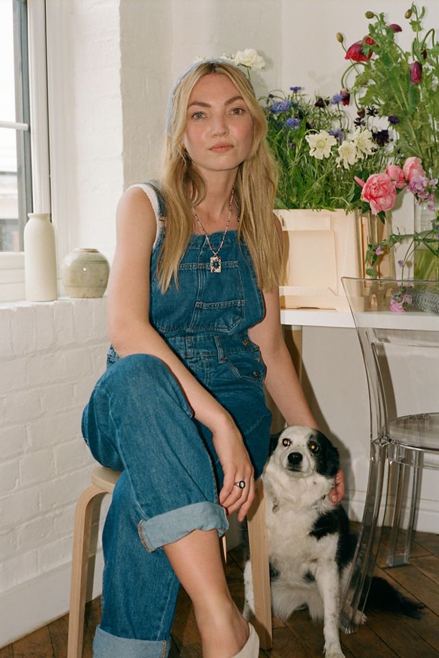 オールインワン・サロペット [GREEN BUTTER] Denim Overall Pants : Medium blue Liberty® Women's Denim Bib Overalls