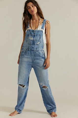 We The Free Ziggy Denim Overalls en Bleu Grange, pour femme chez Free People