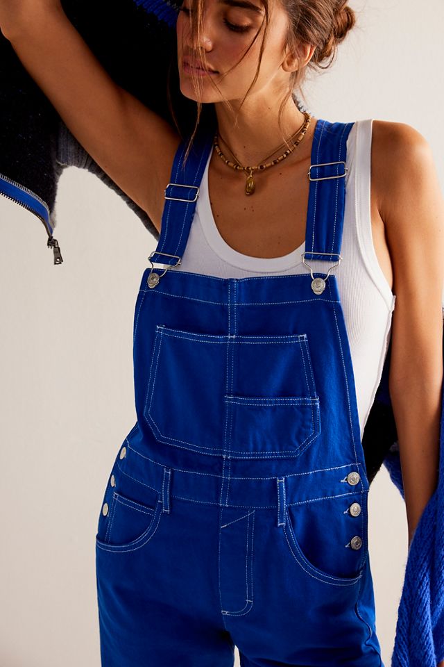 Free People Ziggy Denim Overalls Powder Blue - Starlet