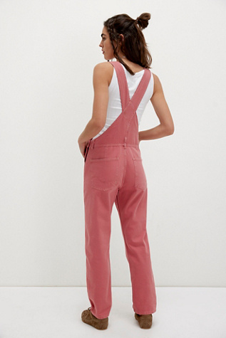 We The Free Ziggy Denim Overalls at Free People in Pink, Size: XL