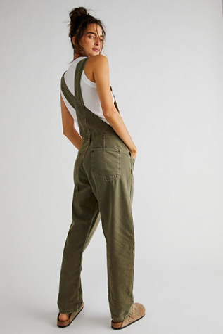 Женский комбинезон We The Free Ziggy Denim Overalls, цвет: Армейский — фото 4