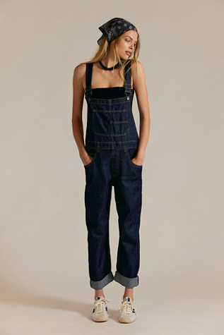 We The Free Ziggy Denim Overalls at Free People in Dark Wash, Size: XS