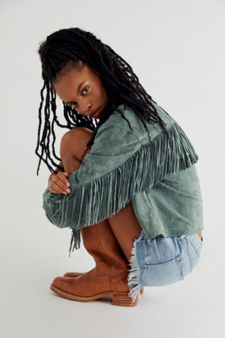 Twist & Shout Vegan Jacket by Blank NYC at Free People in Olive Branch, Size: Medium