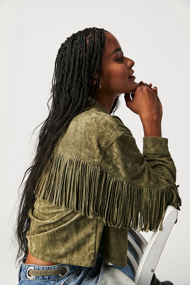 Free people fringe discount jacket