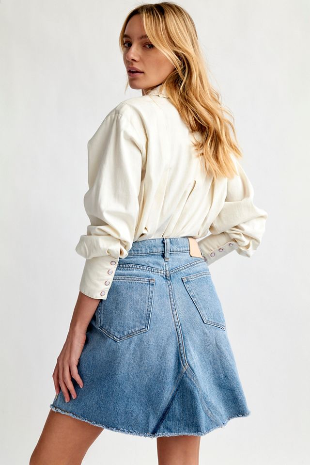 Patchwork Denim Mini Skirt #2