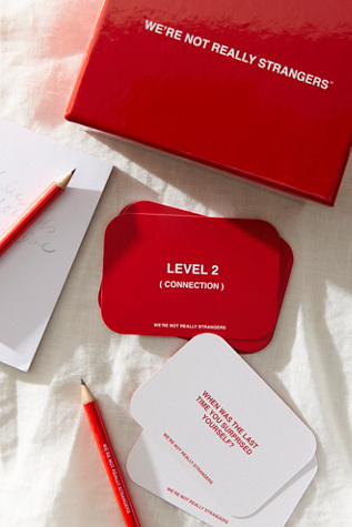 We're Not Really Strangers Card Game by Free People in Red