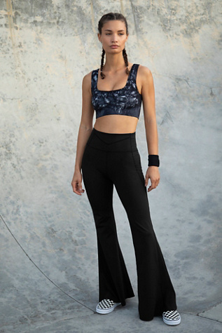 Good Karma Tie-Dye Sports Bra by FP Movement at Free People, Black Combo, M/L
