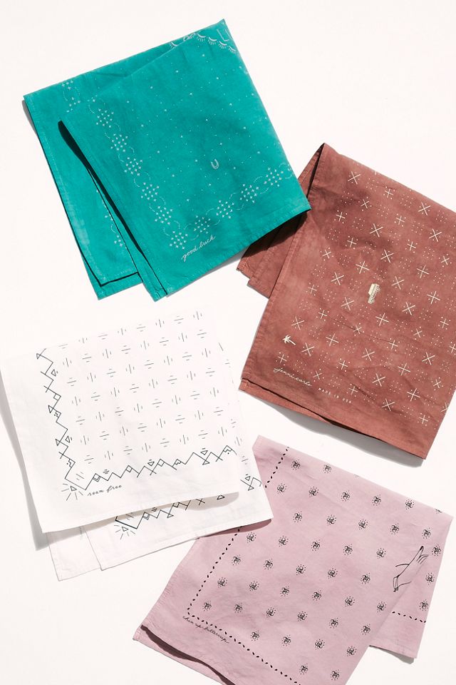 Hand Dyed Printed Bandana