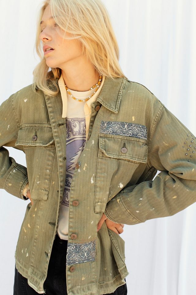 Free people fitted military on sale jacket