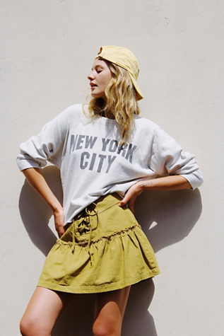 New York City Crew Top by Original Retro Brand at Free People in White, Size: XS