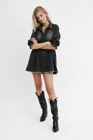 Hannah Denim Mini Dress | Free People