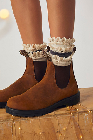 Beloved Waffle Knit Ankle Socks at Free People in Shark