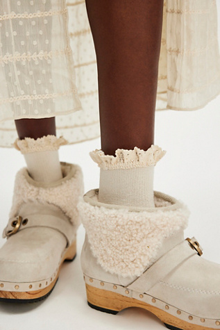 Beloved Waffle Knit Ankle Socks at Free People in Ivory