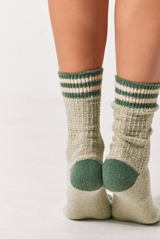 Jackson Cozy Stripe Socks at Free People in Sage