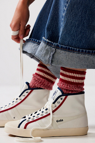 Red Stripe Socks: Cozy Kitchen Footwear